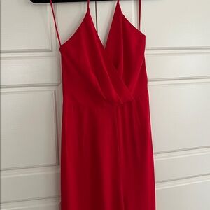 Urban Outfitters Red Wide Leg Jumpsuit